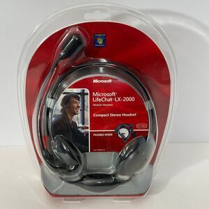 Microsoft LifeChat LX-2000 Compact Stereo Headset Foldable